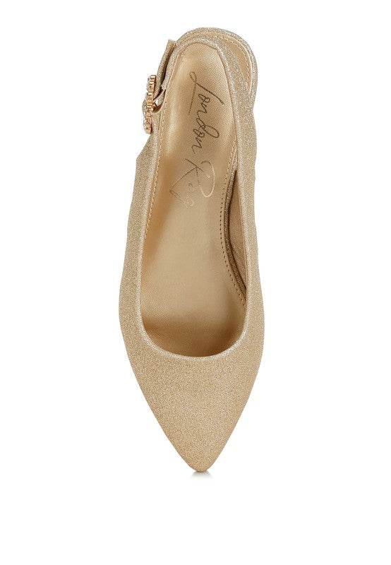 Giora Glitter Slingback Flat Sandals - Shop Style & More | Fresh Looks, Everyday Deals & Free Shipping