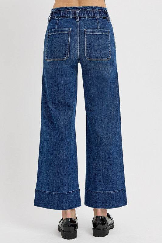 RISEN Elastic Band Wide Leg Jeans - Shop Style & More | Fresh Looks, Everyday Deals & Free Shipping