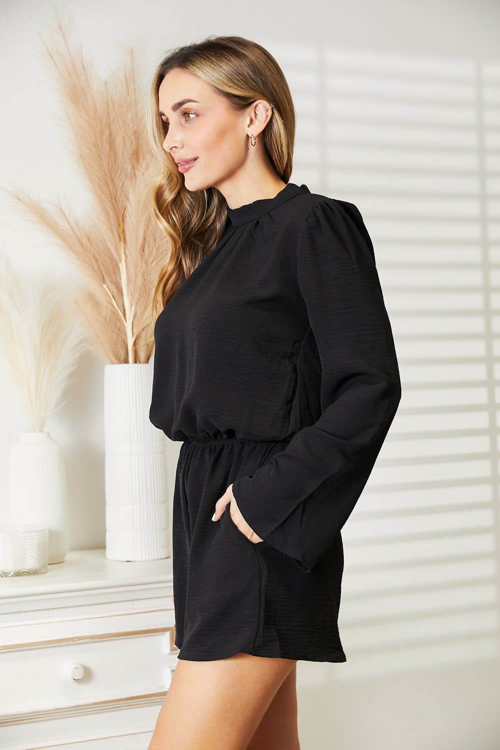 Culture Code Full Size Open Back Romper with Pockets - Shop Style & More | Fresh Looks, Everyday Deals & Free Shipping