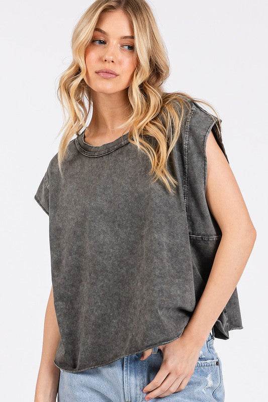 Mittoshop Round Neck Cap Sleeve T-Shirt - Shop Style & More | Fresh Looks, Everyday Deals & Free Shipping