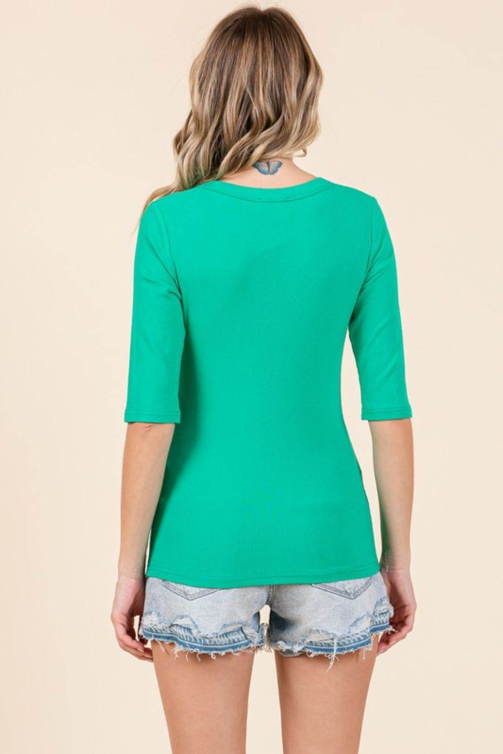 Mittoshop Round Neck Half Sleeve T-Shirt - Shop Style & More | Fresh Looks, Everyday Deals & Free Shipping