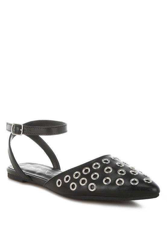 Chalcis Eyelet Detail Flat Sandals - Shop Style & More | Fresh Looks, Everyday Deals & Free Shipping