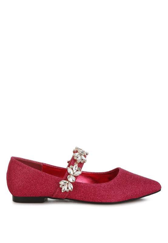 Flavia Diamante Brooch Glitter Ballerinas - Shop Style & More | Fresh Looks, Everyday Deals & Free Shipping