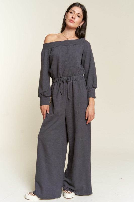 ONE SHOULDER TERRY JUMPSUIT - Shop Style & More | Fresh Looks, Everyday Deals & Free Shipping