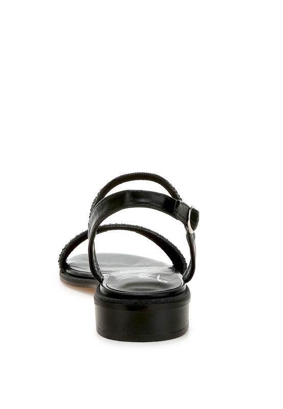 Nobbity Rhinestone Pearl Detail Flat Sandals - Shop Style & More | Fresh Looks, Everyday Deals & Free Shipping