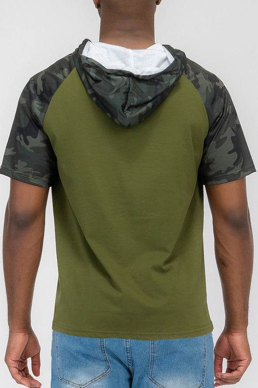 SHORT SLEEVE CAMO COLOR BLOCK - Shop Style & More | Fresh Looks, Everyday Deals & Free Shipping