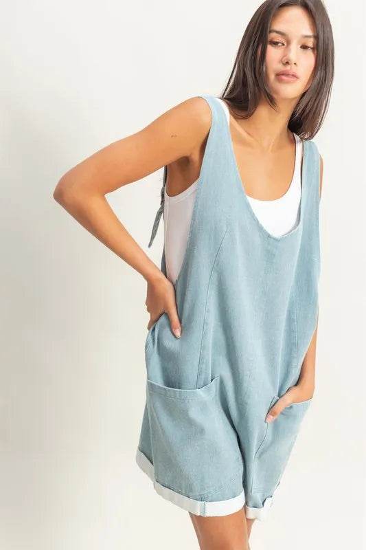 HYFVE V-Neck Pocket Detail Romper - Shop Style & More | Fresh Looks, Everyday Deals & Free Shipping