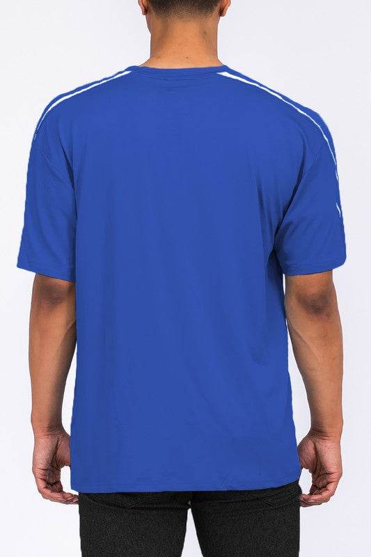 ROUND NECK TAPE STRIPE TSHIRT - Shop Style & More | Fresh Looks, Everyday Deals & Free Shipping