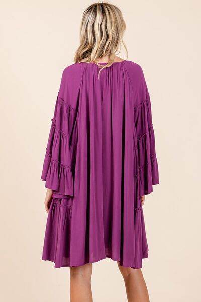 Mittoshop Frill Tie Neck Bell Sleeve Dress - Shop Style & More | Fresh Looks, Everyday Deals & Free Shipping