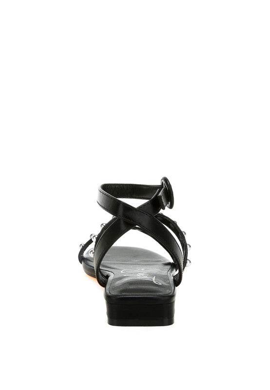 Flippity Studded Ankle Strap Flat Sandals - Shop Style & More | Fresh Looks, Everyday Deals & Free Shipping
