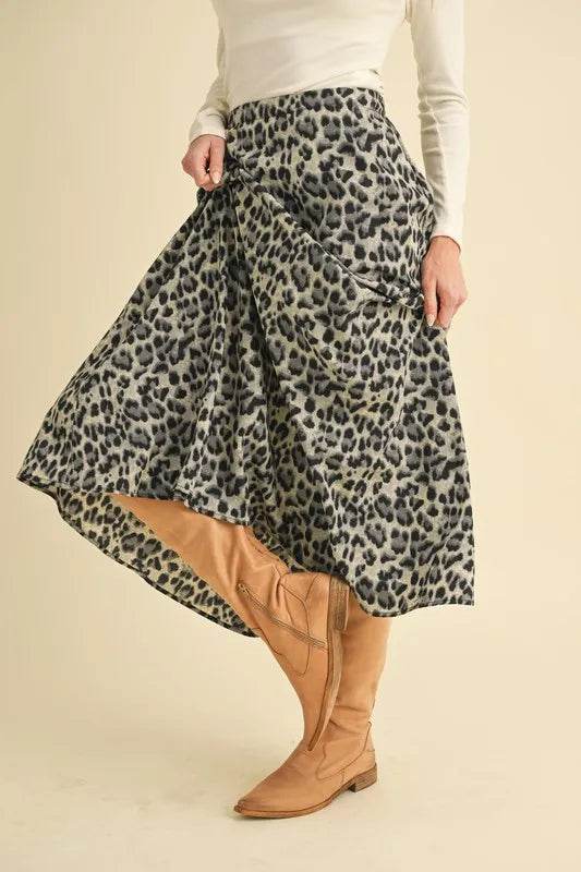 Aemi+Co Leopard Midi Skirt - Shop Style & More | Fresh Looks, Everyday Deals & Free Shipping