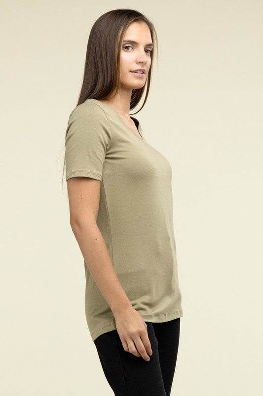 Cotton V-Neck Short Sleeve T-Shirts - Shop Style & More | Fresh Looks, Everyday Deals & Free Shipping