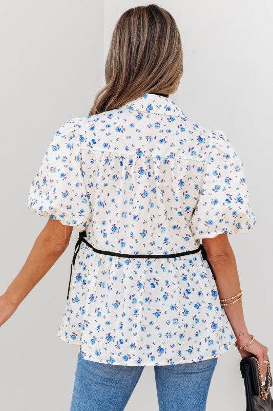 Lyanna Floral Puff Short Sleeve Top - Shop Style & More | Fresh Looks, Everyday Deals & Free Shipping