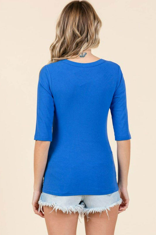 Mittoshop Round Neck Half Sleeve T-Shirt - Shop Style & More | Fresh Looks, Everyday Deals & Free Shipping