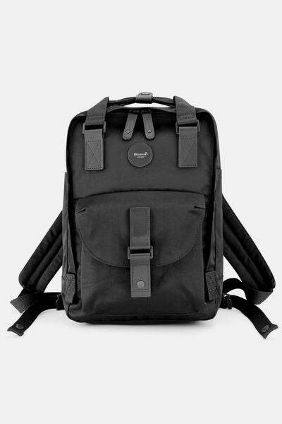 Himawari Contrast Waterproof Canvas Backpack Bag with Round Label - Shop Style & More | Fresh Looks, Everyday Deals & Free Shipping