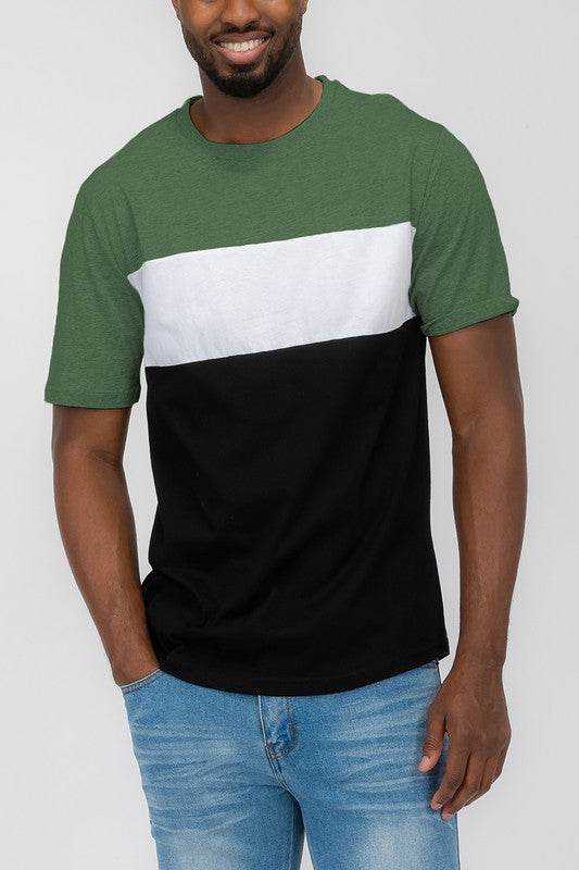 COLOR BLOCK SHORT SLEEVE TSHIRT - Shop Style & More | Fresh Looks, Everyday Deals & Free Shipping