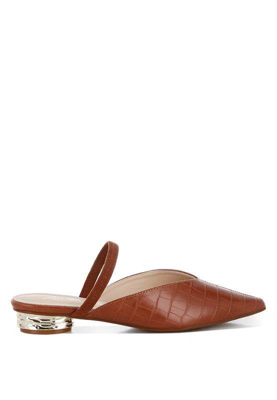 Renata Fantasy Heel Croco Mules - Shop Style & More | Fresh Looks, Everyday Deals & Free Shipping