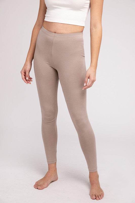 Premium Cotton Full-Length Leggings - Shop Style & More | Fresh Looks, Everyday Deals & Free Shipping
