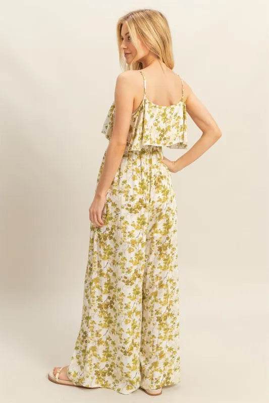 HYFVE Floral Print Spaghetti Strap Wide Leg Jumpsuit - Shop Style & More | Fresh Looks, Everyday Deals & Free Shipping