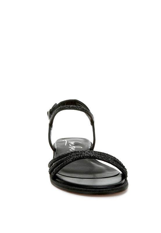 Nobbity Rhinestone Pearl Detail Flat Sandals - Shop Style & More | Fresh Looks, Everyday Deals & Free Shipping