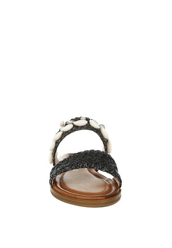 Shellfish Raffia Slip On Sandals - Shop Style & More | Fresh Looks, Everyday Deals & Free Shipping