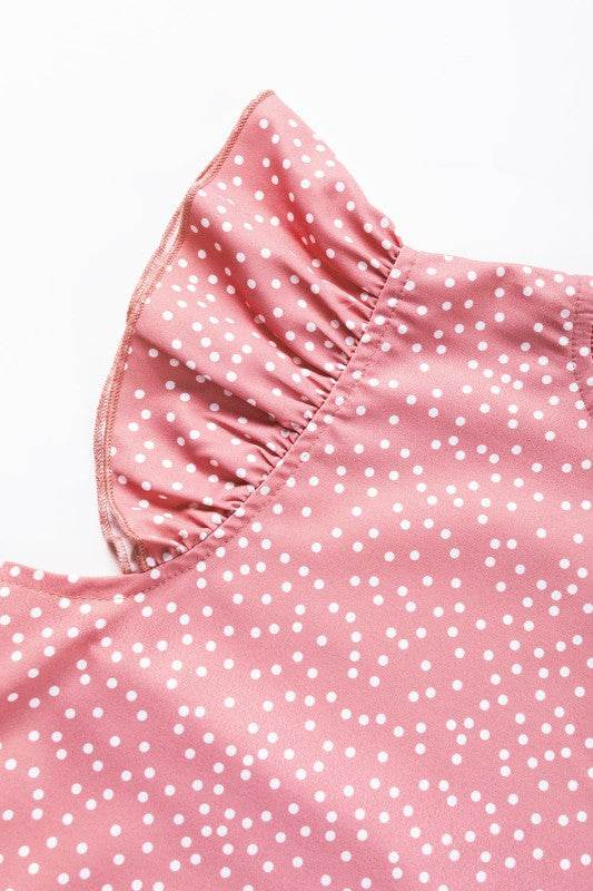 Marlowe Polka Dots Ruffle Flutter Sleeve Frilled N - Shop Style & More | Fresh Looks, Everyday Deals & Free Shipping
