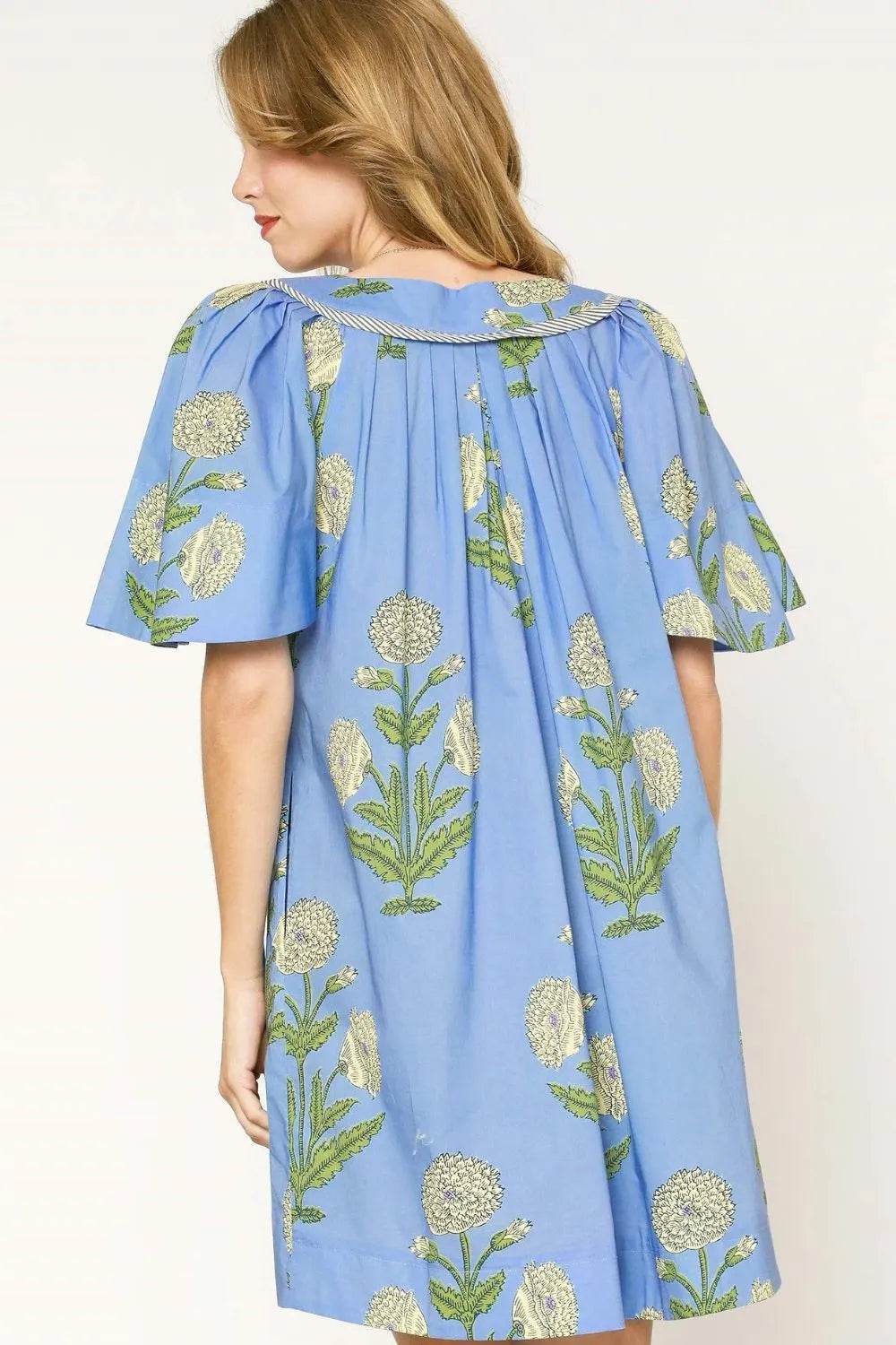 Umgee Tropical Print Bell Sleeve Mini Dress - Shop Style & More | Fresh Looks, Everyday Deals & Free Shipping