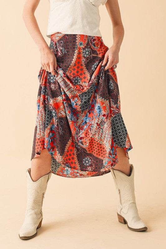 Aemi + Co Printed Maxi Skirt - Shop Style & More | Fresh Looks, Everyday Deals & Free Shipping