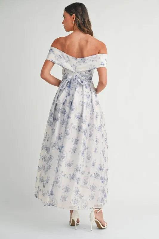MABLE Floral Printed Off Shoulder Maxi Dress - Shop Style & More | Fresh Looks, Everyday Deals & Free Shipping