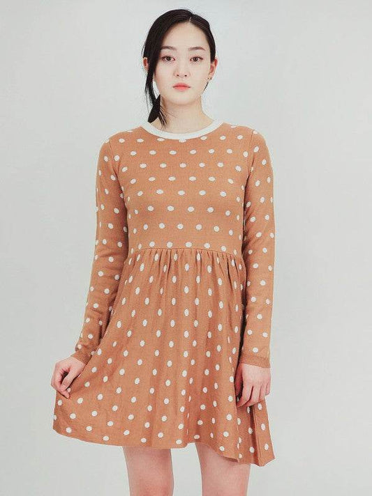 Baby Doll Polka Dot Patterned Sweater Dress - Shop Style & More | Fresh Looks, Everyday Deals & Free Shipping