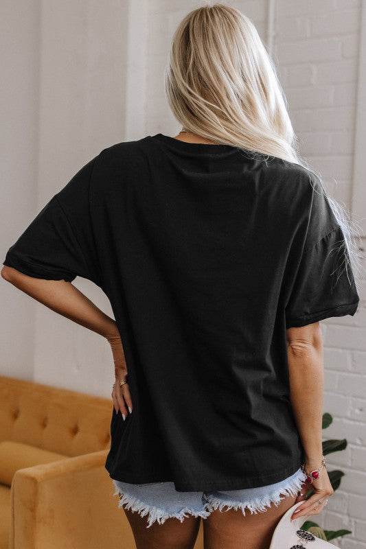 Ayra Loose Half Sleeve Hi Low Hem Top - Shop Style & More | Fresh Looks, Everyday Deals & Free Shipping