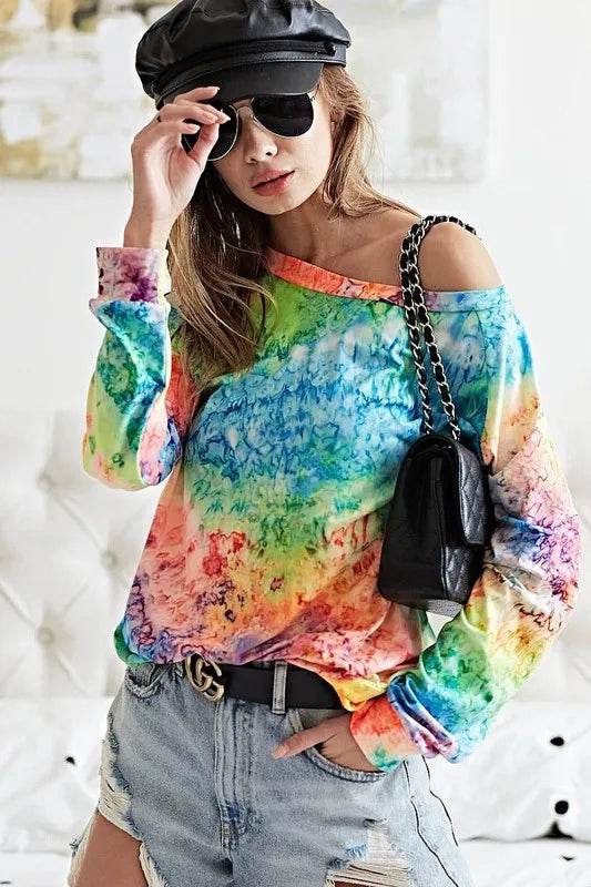 BiBi Tie Dye Soft Knit Jersey T-Shirt - Shop Style & More | Fresh Looks, Everyday Deals & Free Shipping