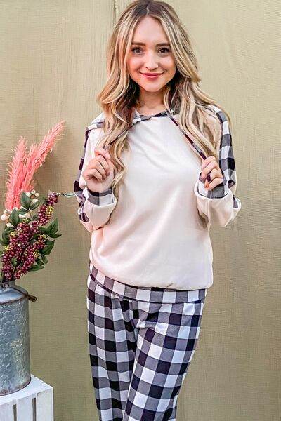 And The Why Drawstring Hooded Top and Plaid Pants Lounge Set - Shop Style & More | Fresh Looks, Everyday Deals & Free Shipping