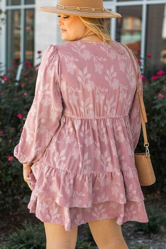 Floral V Neck Tiered Ruffled Plus Size Dress - Shop Style & More | Fresh Looks, Everyday Deals & Free Shipping