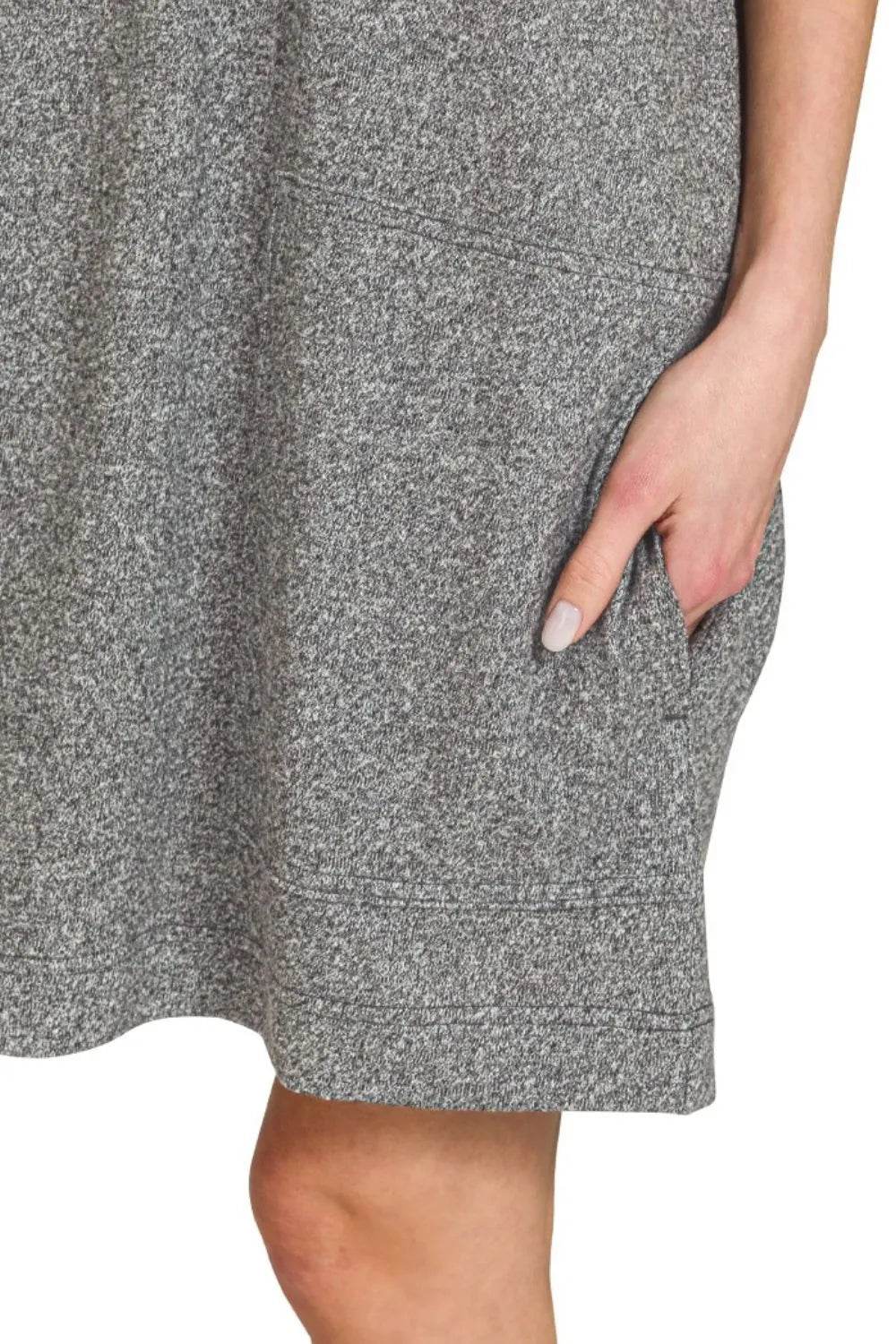 Zenana Soft Melange Hacci T-shirts Dress - Shop Style & More | Fresh Looks, Everyday Deals & Free Shipping