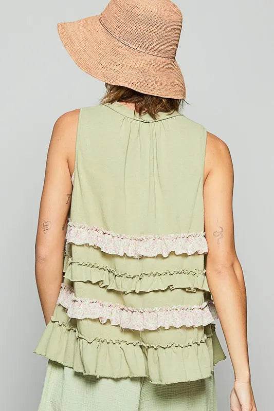 POL Ruffled Open Front Sleeveless Cardigan - Shop Style & More | Fresh Looks, Everyday Deals & Free Shipping