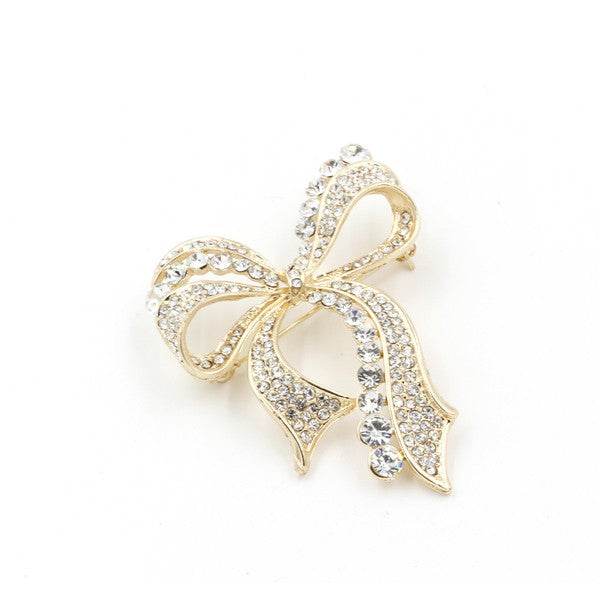 RHINESTONED RIBBON BROOCH - Shop Style & More | Fresh Looks, Everyday Deals & Free Shipping