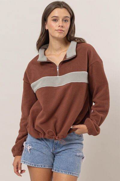 HYFVE Fleece Color Block Half Zip Sweatshirt - Shop Style & More | Fresh Looks, Everyday Deals & Free Shipping