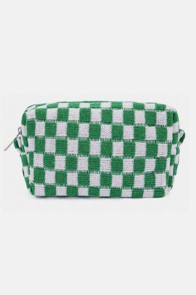 Zenana Checkered Pattern Knitted Cosmetic Pouch - Shop Style & More | Fresh Looks, Everyday Deals & Free Shipping