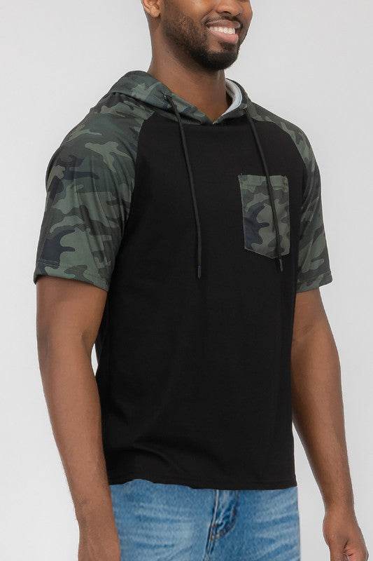 SHORT SLEEV CAMO COLOR BLOCK - Shop Style & More | Fresh Looks, Everyday Deals & Free Shipping