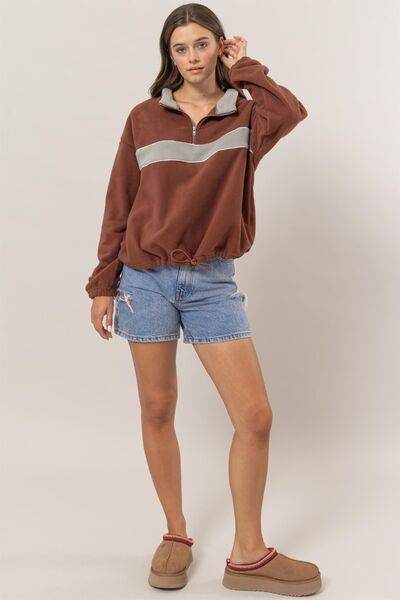 HYFVE Fleece Color Block Half Zip Sweatshirt - Shop Style & More | Fresh Looks, Everyday Deals & Free Shipping