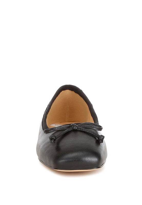 Lutten Square-Toe Bow Ballerinas - Shop Style & More | Fresh Looks, Everyday Deals & Free Shipping