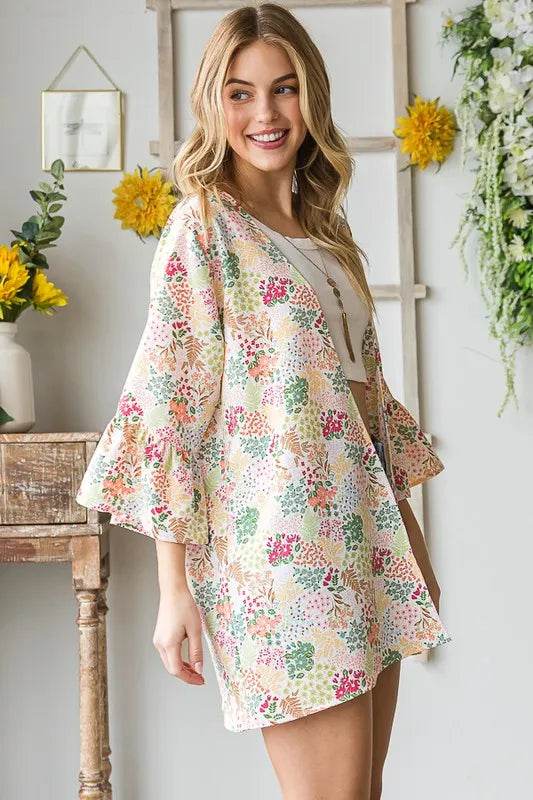 Heimish Full Size Multi Color Floral Open Cardigan Plus Size - Shop Style & More | Fresh Looks, Everyday Deals & Free Shipping