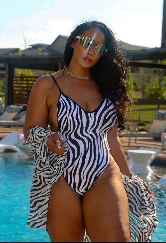 ONE-PIECE ZEBRA PRINT BATHING SUIT - Shop Style & More | Fresh Looks, Everyday Deals & Free Shipping