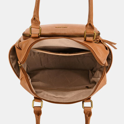 David Jones Zipper PU Leather Handbag Bags