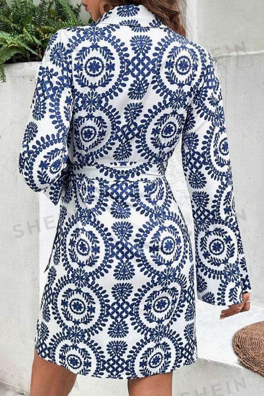 Women V Neck Wrapped Knot Long Sleeve Dress - Shop Style & More | Fresh Looks, Everyday Deals & Free Shipping