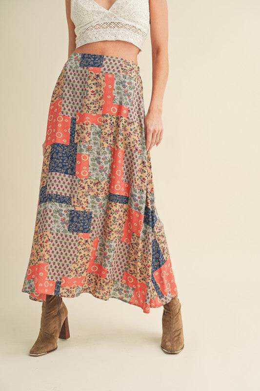Aemi + Co Printed Maxi Skirt - Shop Style & More | Fresh Looks, Everyday Deals & Free Shipping