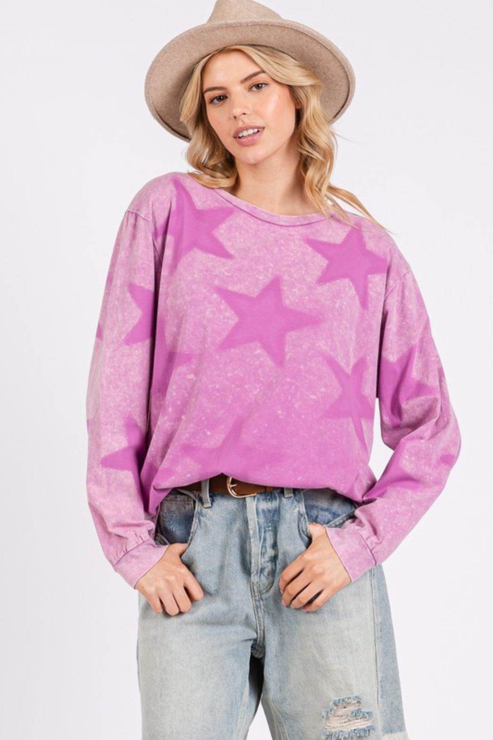 SAGE + FIG Mineral Wash Star Pattern T-Shirt - Shop Style & More | Fresh Looks, Everyday Deals & Free Shipping