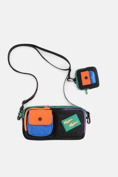 Himawari Removable Strap Nylon Crossbody Bag with EarPods Bag - Shop Style & More | Fresh Looks, Everyday Deals & Free Shipping
