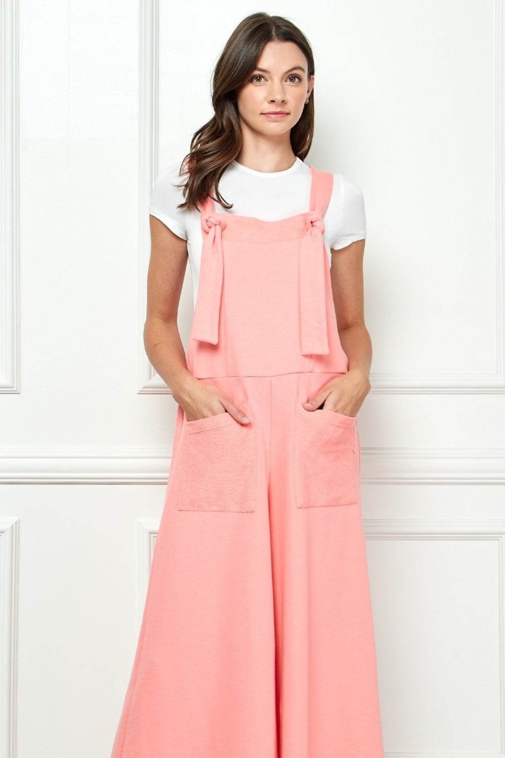 Veveret Wide Strap French Terry Overalls - Shop Style & More | Fresh Looks, Everyday Deals & Free Shipping